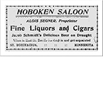 hoboken saloon ad
